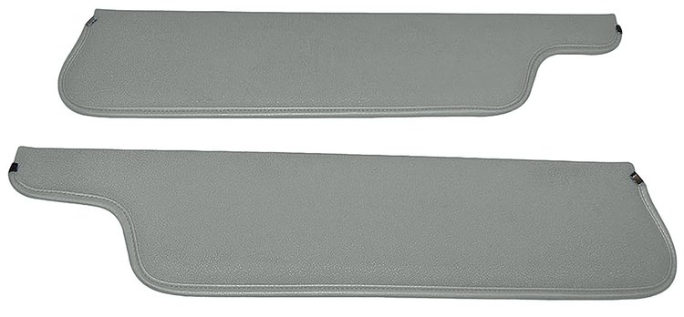 Sun Visors for 1973-1979 Ford F-100, F-250, F-350 Truck, 1978-1979 Ford Bronco [Corinthian Grain Vinyl, Gray]
