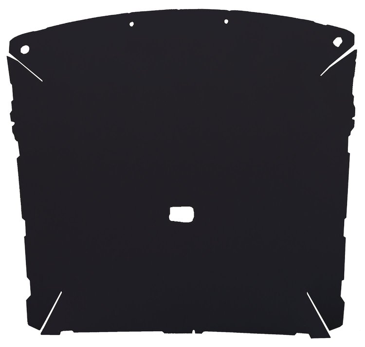 ABS Plastic Headliner for 1987-1996 Ford F-150, F-250 Extended Cab Truck [Foambacked Cloth, Black]