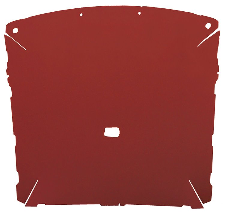 ABS Plastic Headliner for 1987-1996 Ford F-150, F-250 Extended Cab Truck [Foambacked Cloth, Red]