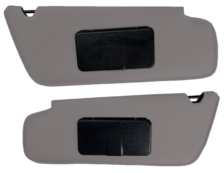 Sun Visors for 1997-1999 Ford F-150, F-250 Standard Cab Truck [Foambacked Cloth, Medium Graphite]