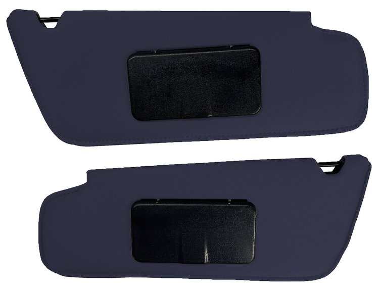 Sun Visors for 1997-1999 Ford F-150, F-250 Standard Cab Truck [Foambacked Cloth, Dark Blue]