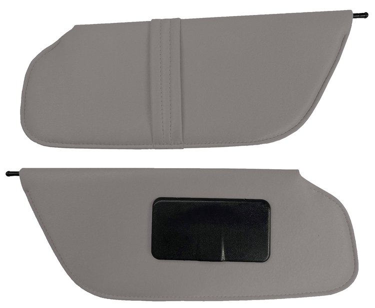 Sun Visors for 1997-1999 Ford F-150, F-250 Standard Cab Truck [Foambacked Cloth, Medium Graphite]