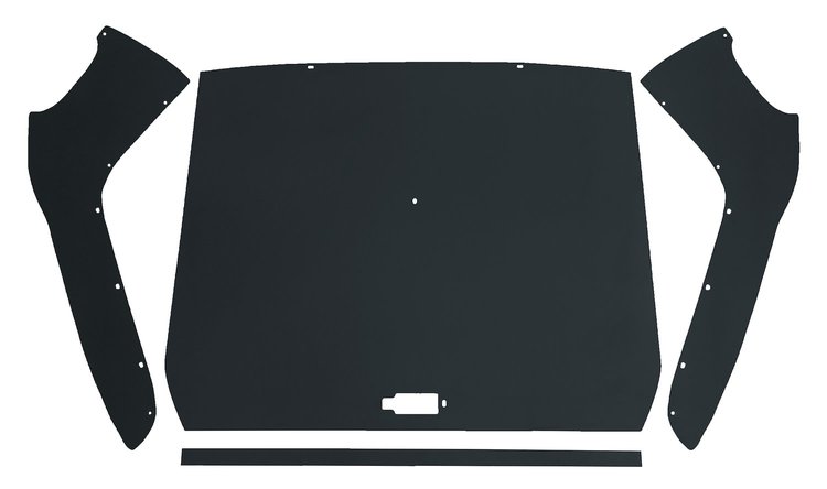 ABS Plastic Headliner for 1957-1960 Ford F-100, F-250, F-350 Standard Cab Truck [Corinthian Grain Vinyl, Black]