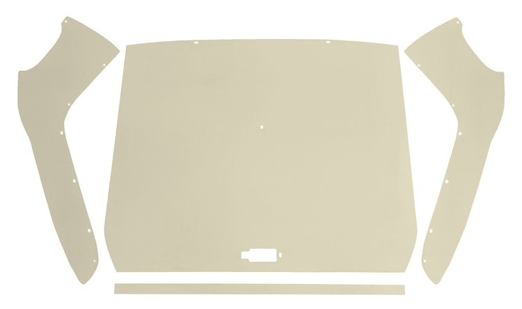 ABS Plastic Headliner for 1957-1960 Ford F-100, F-250, F-350 Standard Cab Truck [Corinthian Grain Vinyl, Off White]