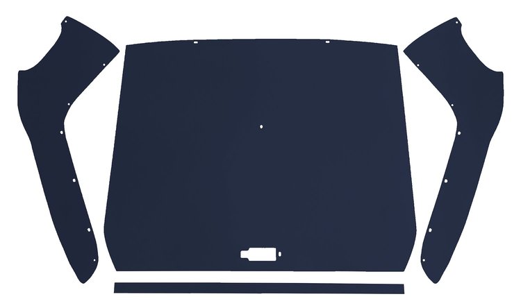 ABS Plastic Headliner for 1957-1960 Ford F-100, F-250, F-350 Standard Cab Truck [Corinthian Grain Vinyl, Dark Blue]