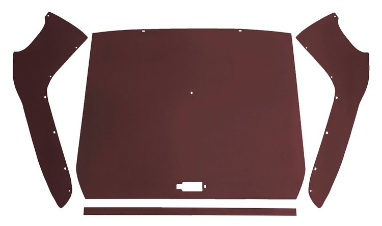ABS Plastic Headliner for 1957-1960 Ford F-100, F-250, F-350 Standard Cab Truck [Corinthian Grain Vinyl, Maroon]