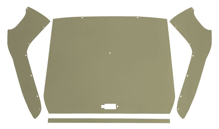 ABS Plastic Headliner for 1957-1960 Ford F-100, F-250, F-350 Standard Cab Truck [Corinthian Grain Vinyl, Sandalwood]