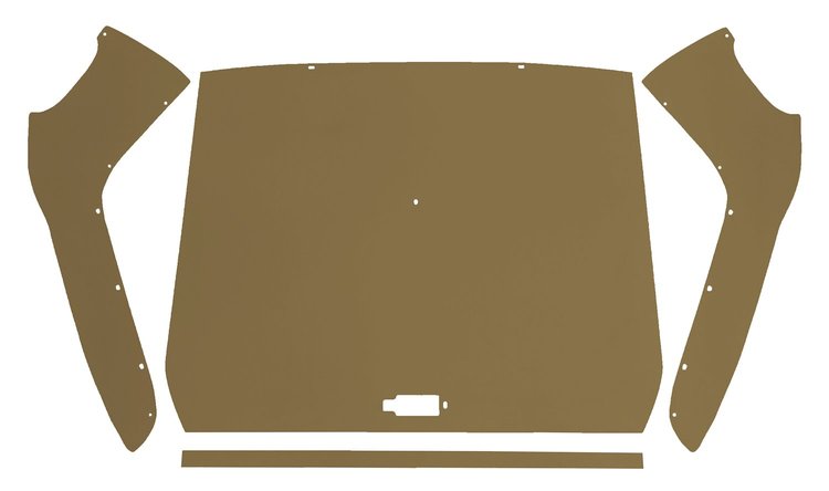 ABS Plastic Headliner for 1957-1960 Ford F-100, F-250, F-350 Standard Cab Truck [Corinthian Grain Vinyl, Palomino]