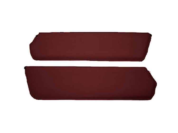 Sun Visors for 1957-1960 Ford F-100, F-250, F-350 Standard Cab Truck [Corinthian Grain Vinyl, Maroon]