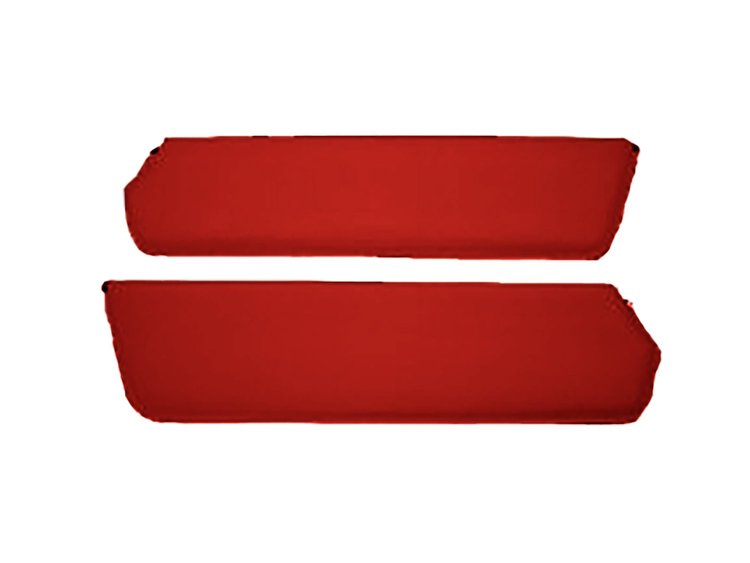 Sun Visors for 1957-1960 Ford F-100, F-250, F-350 Standard Cab Truck [Corinthian Grain Vinyl, Red]