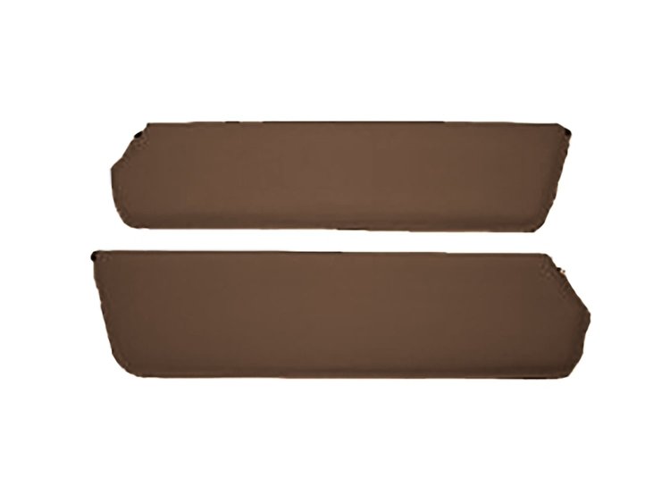 Sun Visors for 1957-1960 Ford F-100, F-250, F-350 Standard Cab Truck [Corinthian Grain Vinyl, Ginger/Dark Saddle]