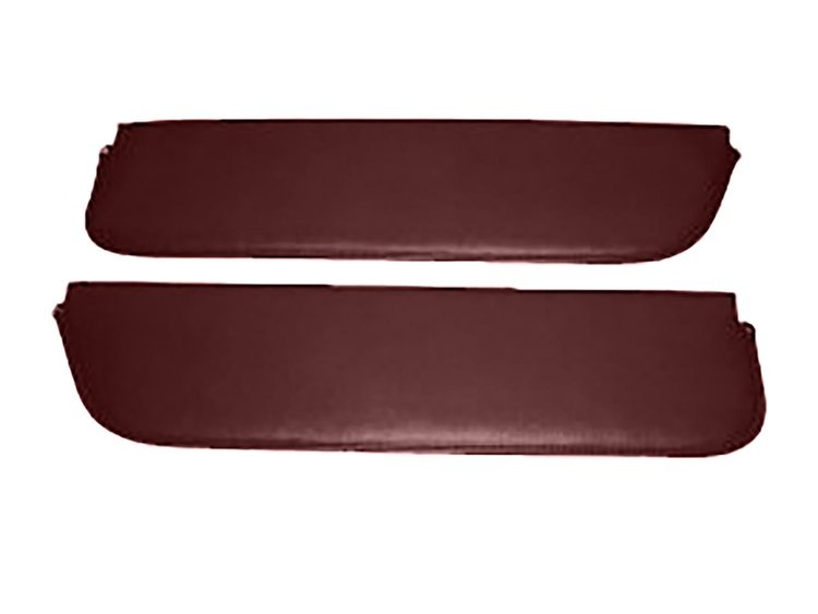 Sun Visors for 1961-1966 Ford F-100, F-250, F-350 Standard Cab Truck [Corinthian Grain Vinyl, Maroon]