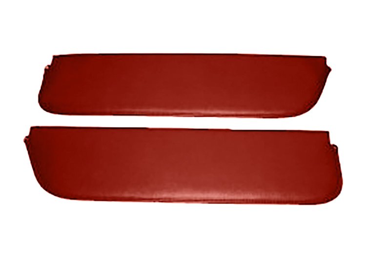 Sun Visors for 1961-1966 Ford F-100, F-250, F-350 Standard Cab Truck [Corinthian Grain Vinyl, Red]