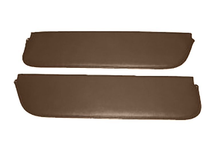 Sun Visors for 1961-1966 Ford F-100, F-250, F-350 Standard Cab Truck [Corinthian Grain Vinyl, Ginger/Dark Saddle]