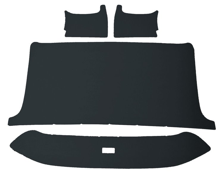 ABS Plastic Headliner for 1965-1966 Ford F-100, F-250, F-350 Standard Cab Truck [Corinthian Grain Vinyl, Black]