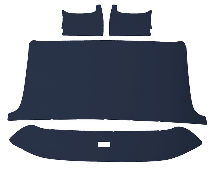 ABS Plastic Headliner for 1965-1966 Ford F-100, F-250, F-350 Standard Cab Truck [Corinthian Grain Vinyl, Dark Blue]