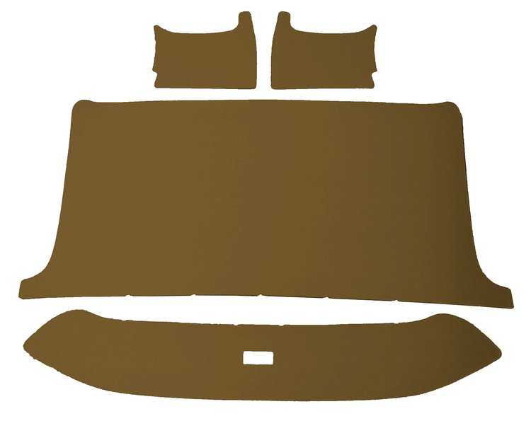 ABS Plastic Headliner for 1965-1966 Ford F-100, F-250, F-350 Standard Cab Truck [Corinthian Grain Vinyl, Ginger/Dark Saddle]