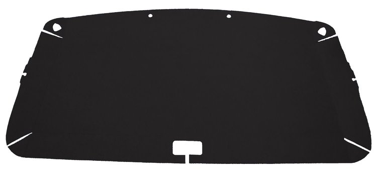 Pressboard Headliner for 1980-1983 Ford F-100, 1980-1986 Ford F-150, F-250 Standard Cab Truck [Foambacked Cloth, Black]