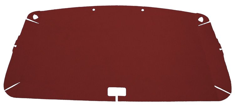 Pressboard Headliner for 1980-1983 Ford F-100, 1980-1986 Ford F-150, F-250 Standard Cab Truck [Foambacked Cloth, Red]