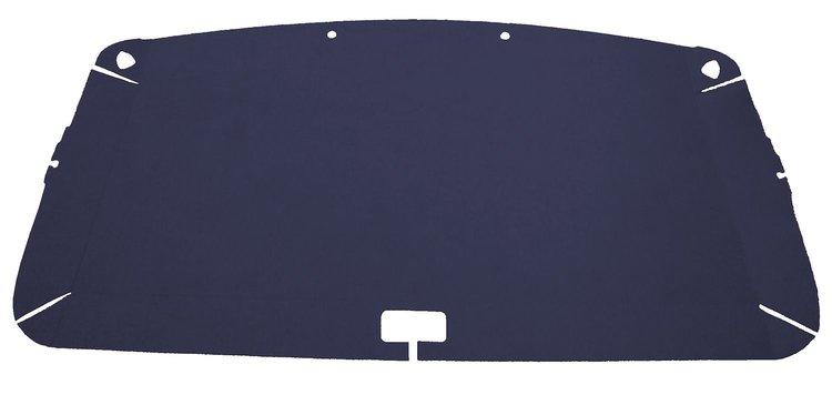 Pressboard Headliner for 1980-1983 Ford F-100, 1980-1986 Ford F-150, F-250 Standard Cab Truck [Foambacked Cloth, Navy]