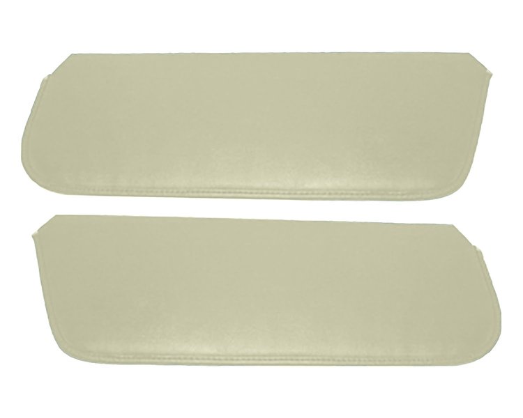 Sun Visors for 1980-1983 Ford F-100, 1980-1986 Ford F-150, F-250 Standard Cab Truck, Bronco [Corinthian Grain Vinyl, Off White]