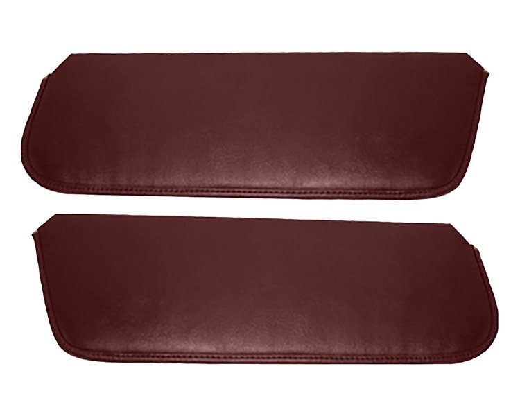 Sun Visors for 1980-1983 Ford F-100, 1980-1986 Ford F-150, F-250 Standard Cab Truck, Bronco [Madrid Grain Vinyl, Maroon]