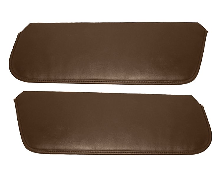 Sun Visors for 1980-1983 Ford F-100, 1980-1986 Ford F-150, F-250 Standard Cab Truck, Bronco [Madrid Vinyl, Ginger/Dark Saddle]