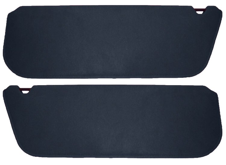 Sun Visors for 1987-1996 Ford F-150, F-250 Truck, Bronco [Without Mirrors, Foambacked Cloth, Navy]