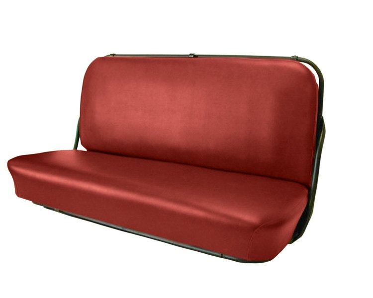 Front Bench Seat Upholstery for 1947-1955 (1st Series) Chevrolet/GMC Standard Cab Truck [Smooth, Without Pleats, Red]