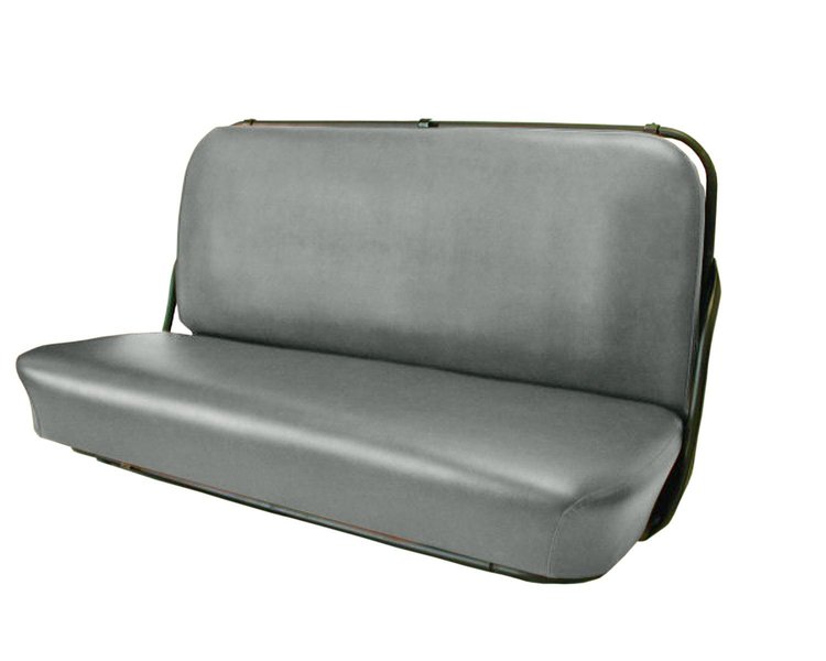 Front Bench Seat Upholstery for 1947-1955 (1st Series) Chevrolet/GMC Standard Cab Truck [Smooth, Without Pleats, Medium Gray]