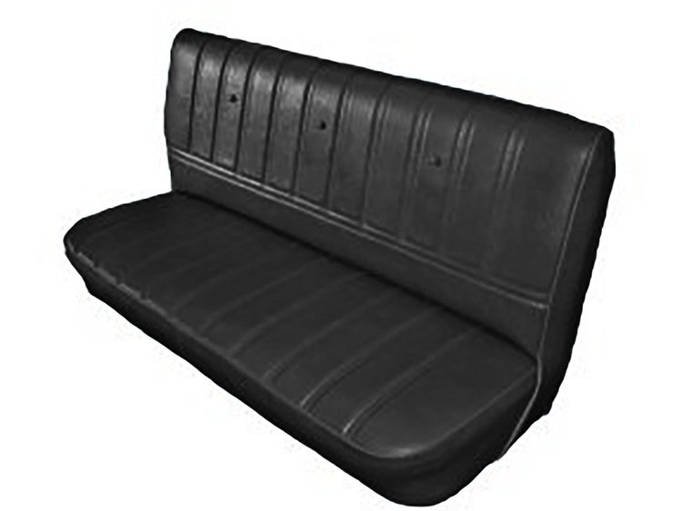 Front Bench Seat Upholstery for 1973-1980 Chevrolet/GMC Standard Cab Truck [Stationary Backrest, Black]