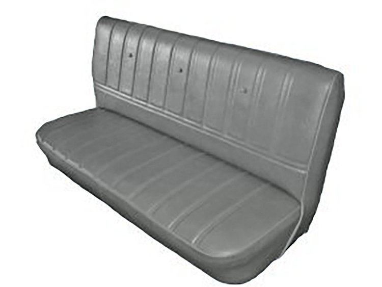 Front Bench Seat Upholstery for 1973-1980 Chevrolet/GMC Standard Cab Truck [Stationary Backrest, Medium Gray]