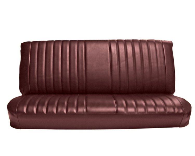 Front Bench Seat Upholstery for 1973-1980 Chevrolet/GMC Standard/Crew Cab Truck [Folding Backrest, Maroon]