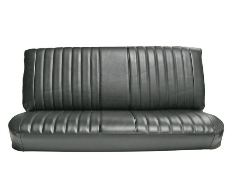 Front Bench Seat Upholstery for 1973-1980 Chevrolet/GMC Standard/Crew Cab Truck [Folding Backrest, Charcoal]