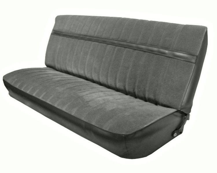 Front Bench Seat Upholstery for 1981-1987 Chevrolet/GMC Truck [Black/Silver]