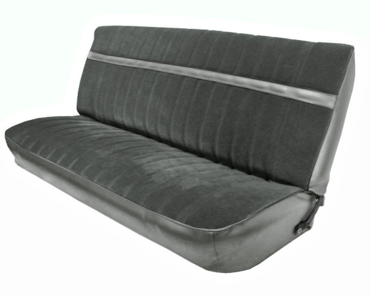 Front Bench Seat Upholstery for 1981-1987 Chevrolet/GMC Truck [Medium Gray/Charcoal]