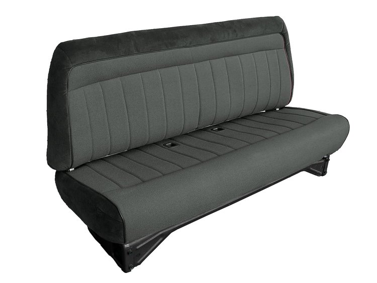 Front Bench Seat Upholstery for 1988-1996 Chevrolet/GMC Standard Cab Truck [No Headrest, Graphite/Charcoal]