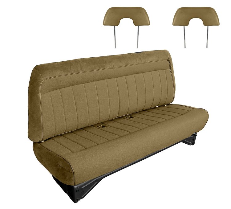 Front Bench Seat Upholstery for 1988-1996 Chevrolet/GMC Standard Cab Truck [With Headrest, Palomino]