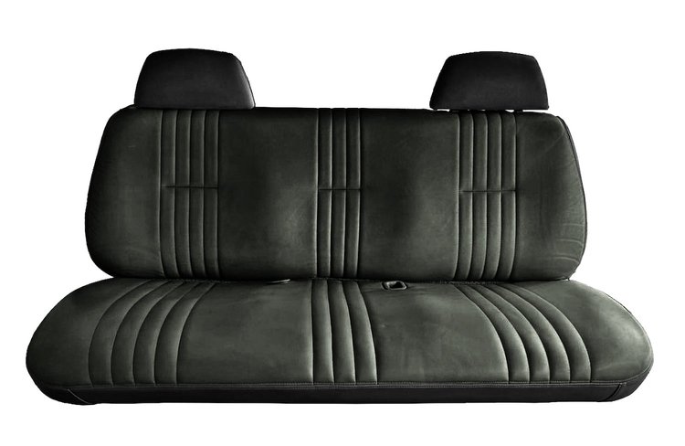 Front Bench Seat Upholstery for 1995-1998 Chevrolet/GMC Standard Cab Truck [With Headrest, Ebony/Black]