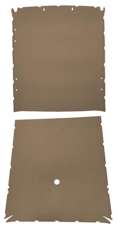 Front and Rear ABS Plastic Headliners for 1973-1987 Chevrolet/GMC Suburban [Foambacked Cloth, Saddle]