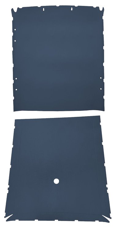 Front and Rear ABS Plastic Headliners for 1973-1987 Chevrolet/GMC Suburban [Foambacked Cloth, Medium Blue]