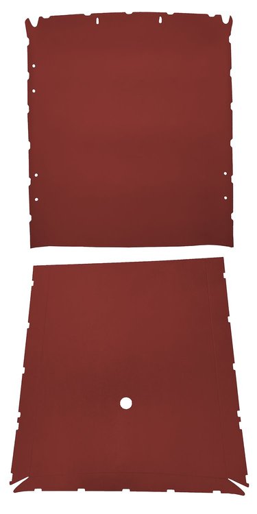 Front and Rear ABS Plastic Headliners for 1973-1987 Chevrolet/GMC Suburban [Foambacked Cloth, Red]