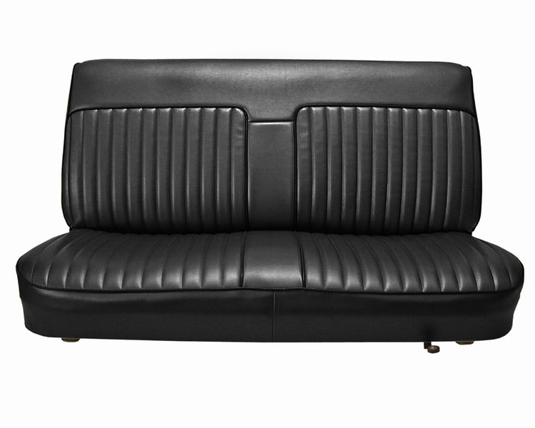 Bench Seat Upholstery for 1982-1993 Chevrolet S-10, GMC S-15, Sonoma Standard Cab Truck [Sierra Vinyl, Black]