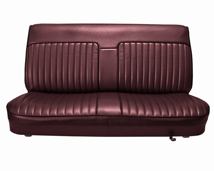 Bench Seat Upholstery for 1982-1993 Chevrolet S-10, GMC S-15, Sonoma Standard Cab Truck [Madrid Vinyl, Maroon]