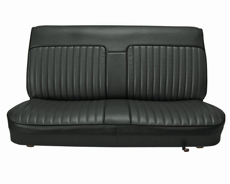 Bench Seat Upholstery for 1982-1993 Chevrolet S-10, GMC S-15, Sonoma Standard Cab Truck [Charcoal Velour/Dark Charcoal Vinyl]