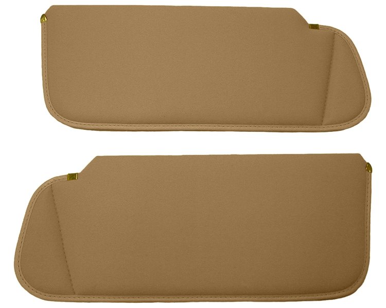 Sun Visors for 1982-1993 Chevy S-10 Trucks, S-10 Blazer, GMC S-15, Sonoma Trucks,  S-15 Jimmy [Foambacked Cloth, Light Saddle]