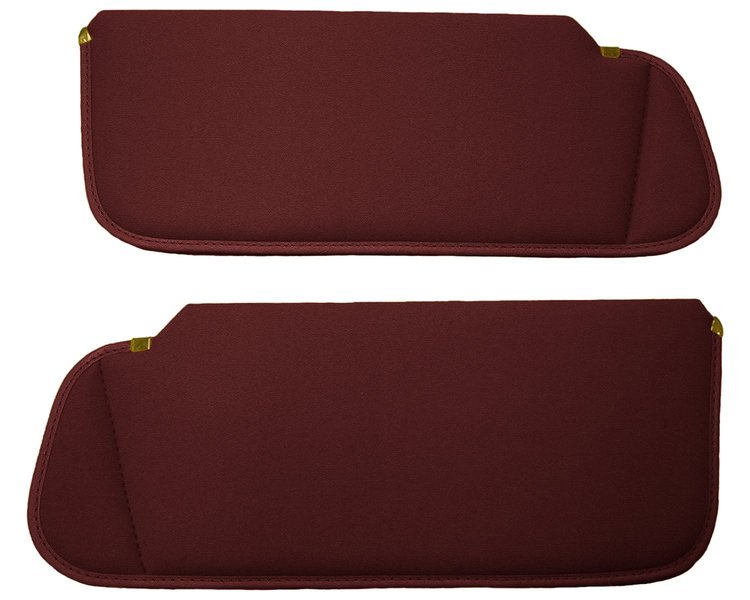 Sun Visors for 1982-1993 Chevy S-10 Trucks, S-10 Blazer, GMC S-15, Sonoma Trucks,  S-15 Jimmy [Foambacked Cloth, Dark Red]
