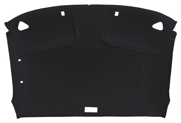 ABS Plastic Headliner for 1994-2003 Chevrolet S-10, GMC Sonoma Standard Cab Truck [Foambacked Cloth, Black]