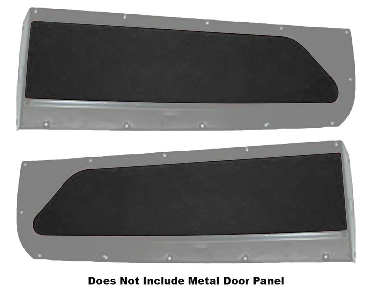 Front Door Panel Inserts for 1955 (2nd Series)-1959 Chevrolet, GMC Standard Cab Truck [Madrid Vinyl, Black]