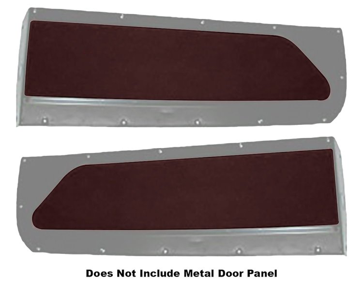 Front Door Panel Inserts for 1955 (2nd Series)-1959 Chevrolet, GMC Standard Cab Truck [Madrid Vinyl, Maroon]